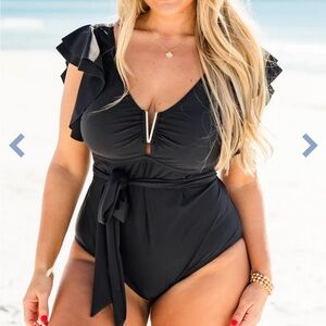 Chic Soul Black One Piece Swimsuit | 3XL